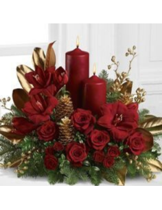 Composizione Natalizia Rose Rosse Strani Fiori Torino